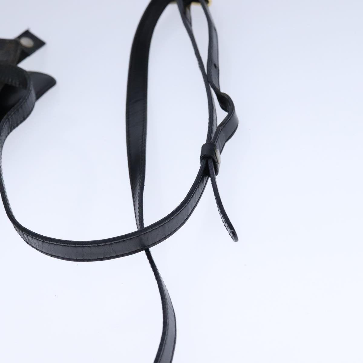 CELINE Macadam Canvas Shoulder Bag Pvc Leather Black - 7