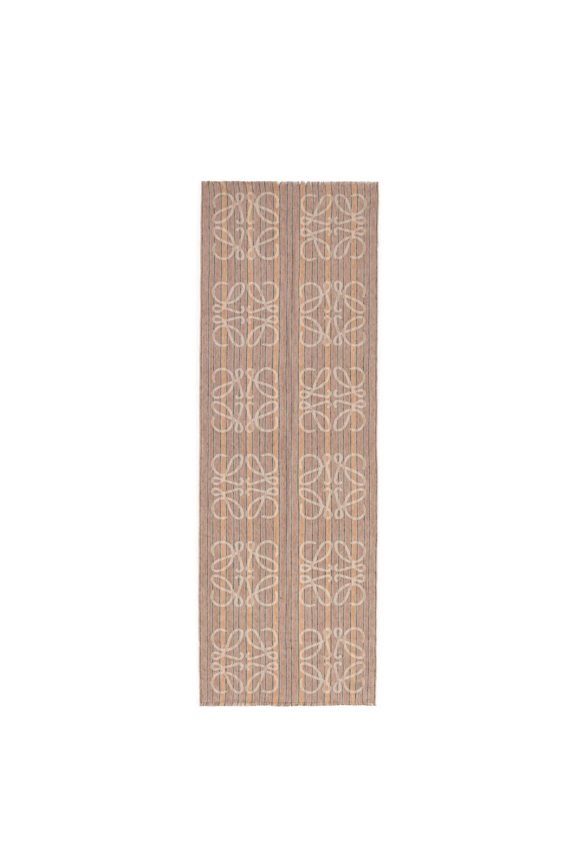 Anagram stripe scarf in linen - 2
