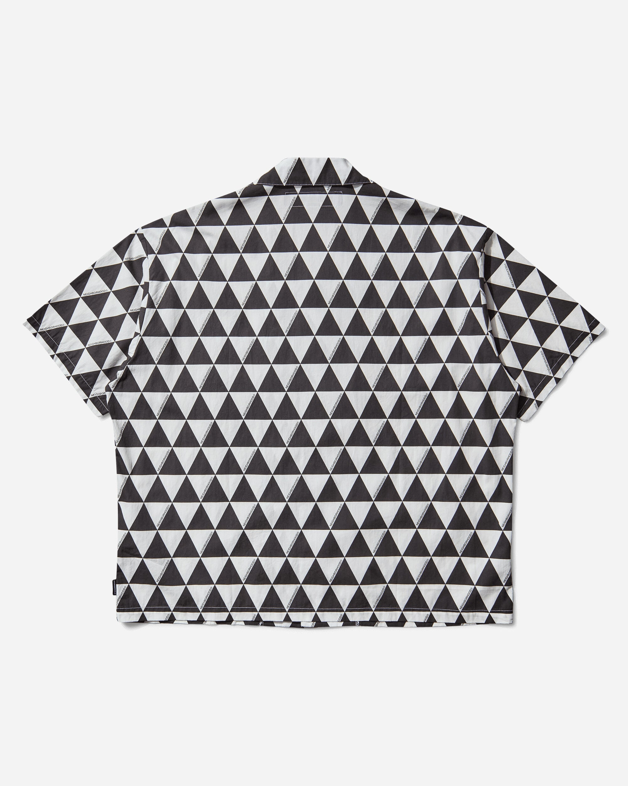 Men's Triangle Pattern Hawaiian Shirt White - 2