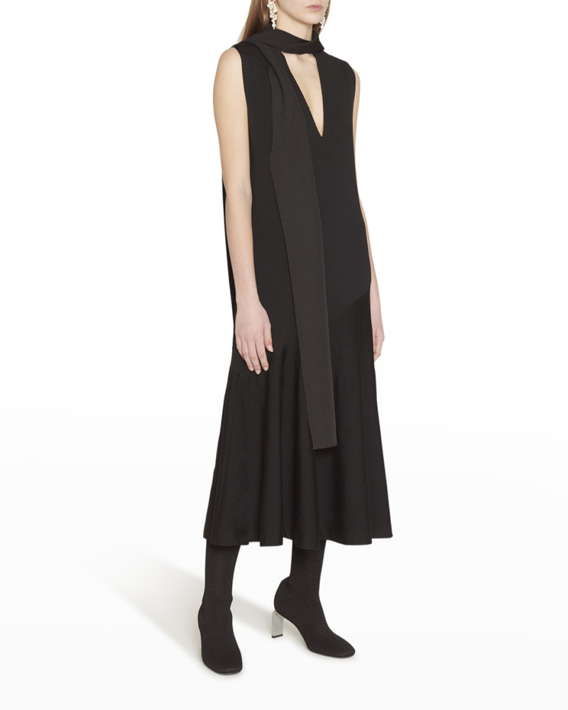Draped Scarf Midi Dress 3
