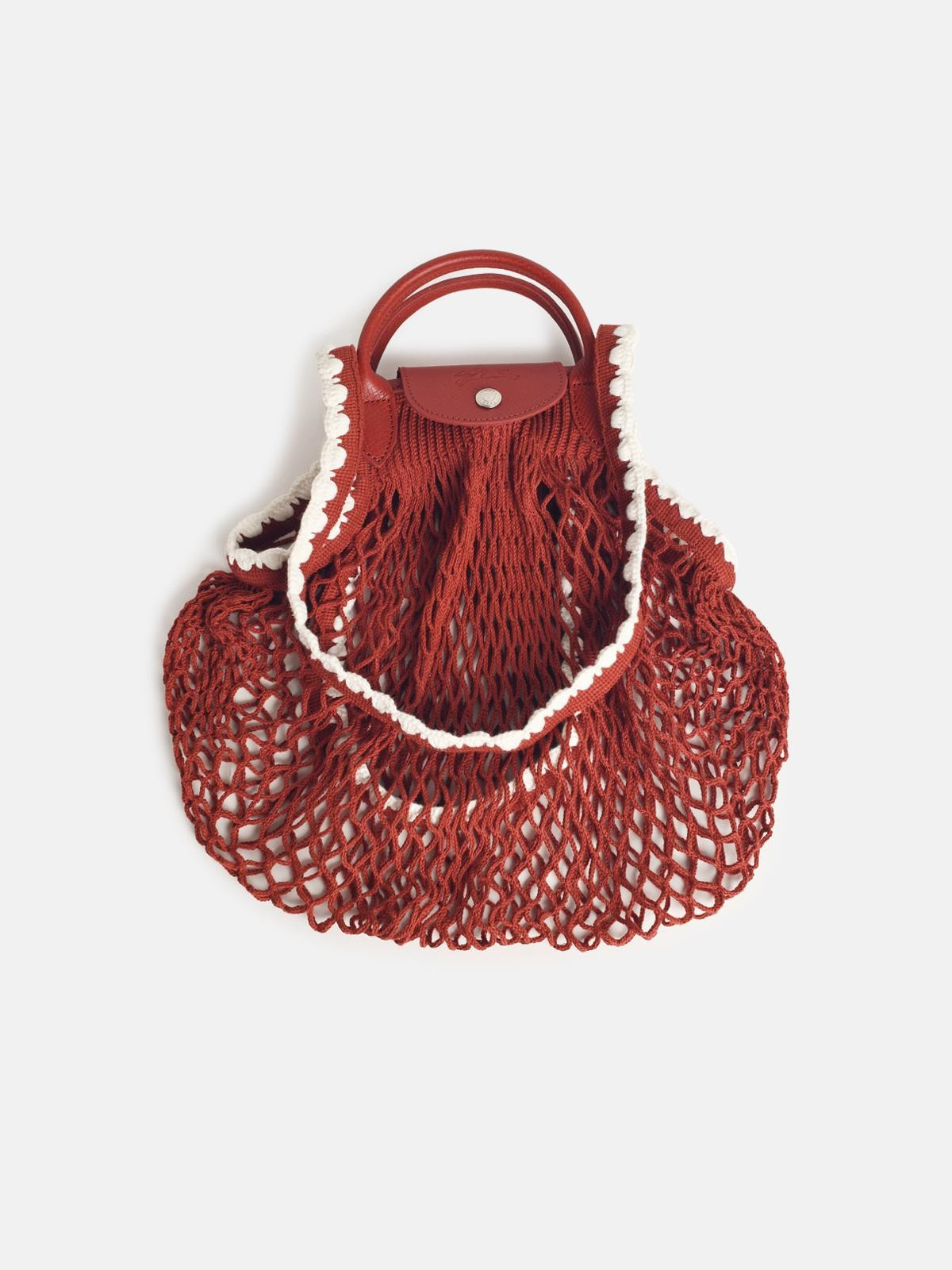'L LE PLIAGE' MESH BAG IN TERRACOTTA TELA - 2