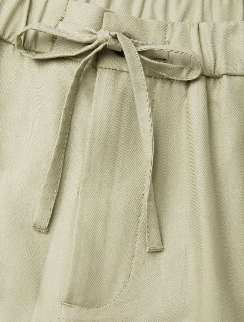 FRESCOBOL CARIOCA ROCHA HERRINGBONE COTTON TROUSERS outlook