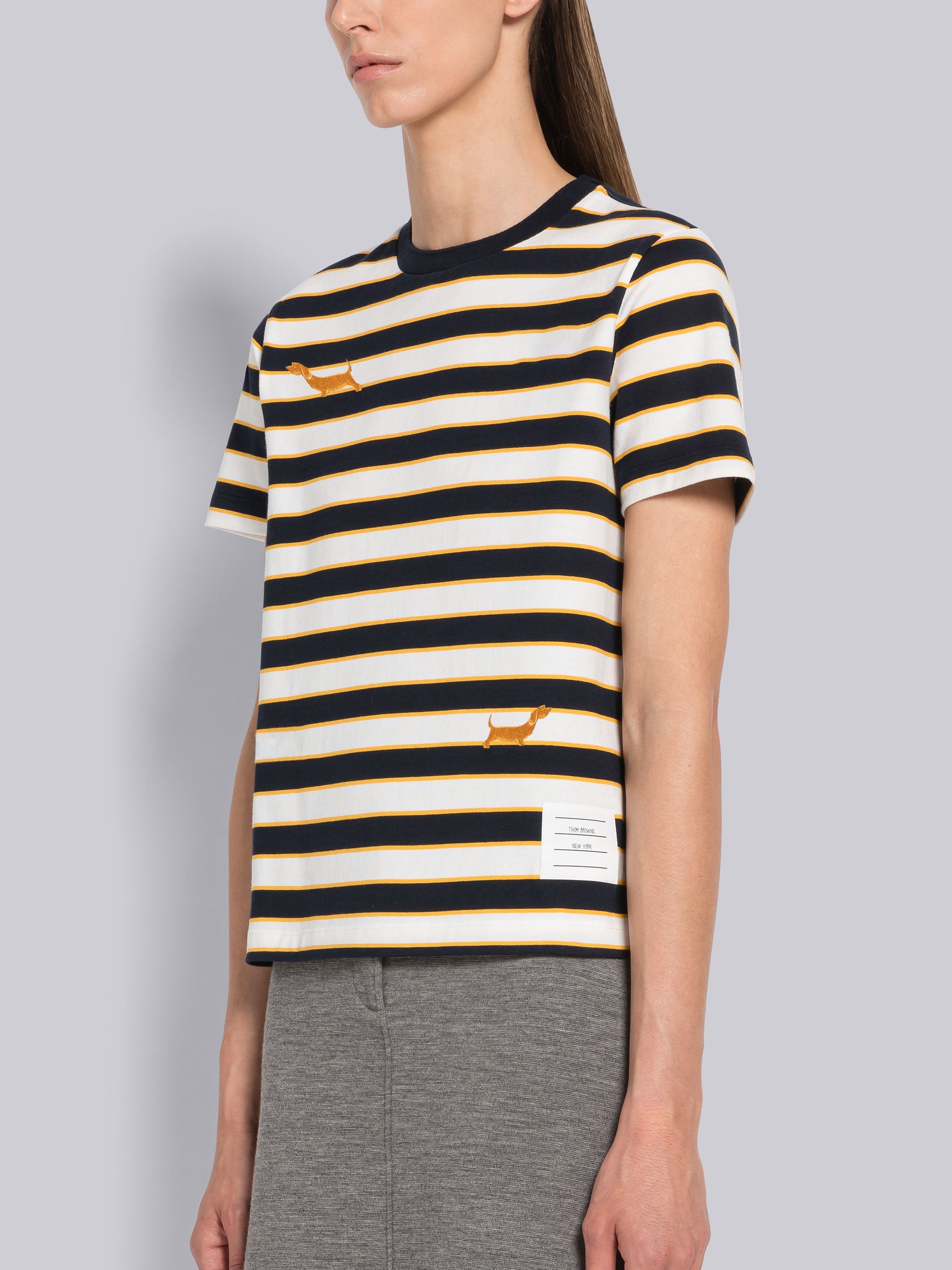 Stripe Jersey Hector Icon Side Slit Tee - 2
