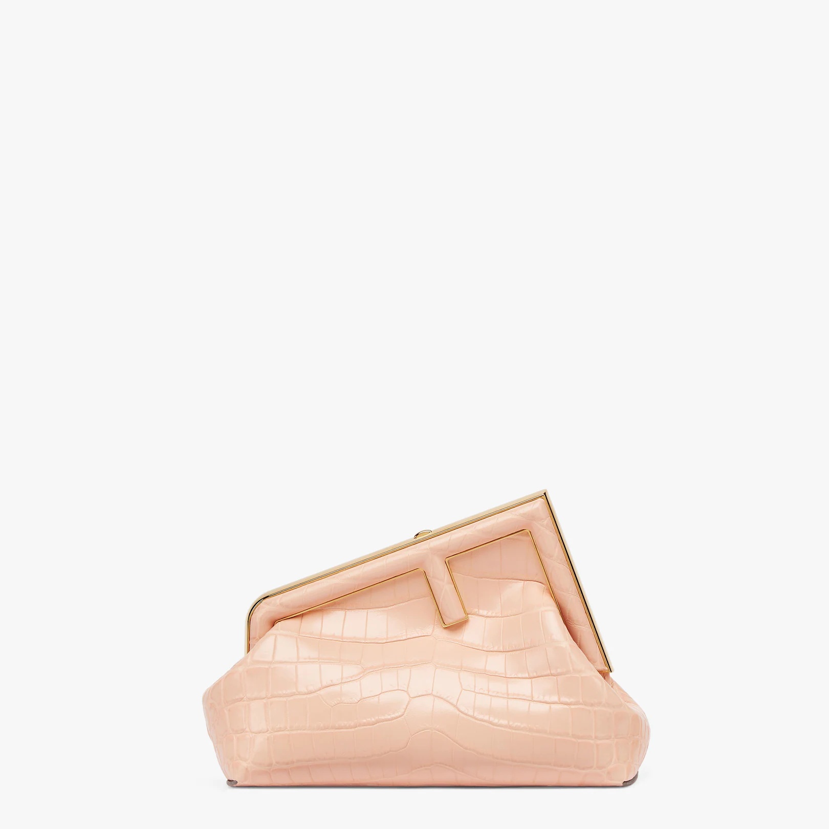 Pink crocodile leather bag - 1