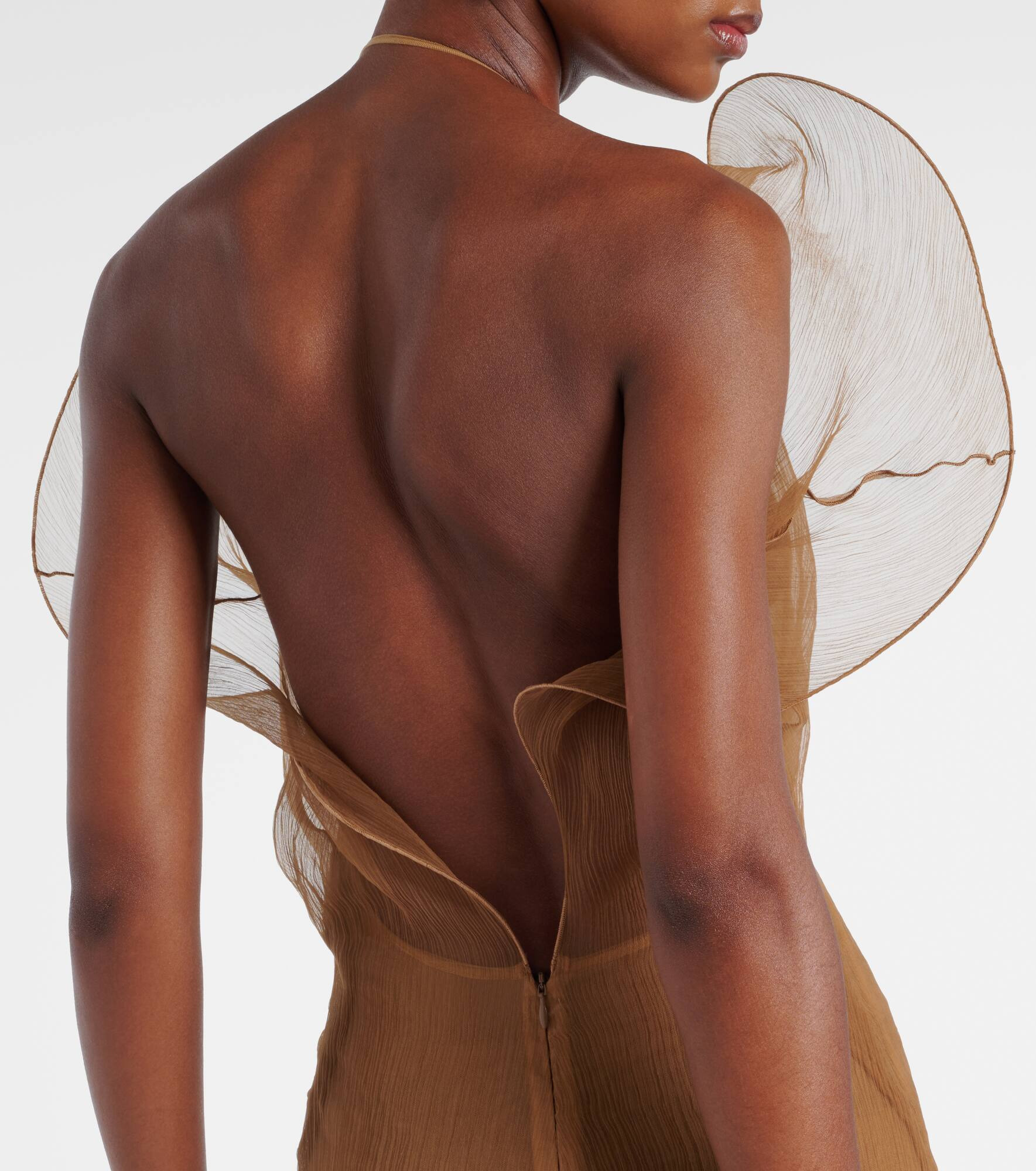 Sheer silk organza gown - 6