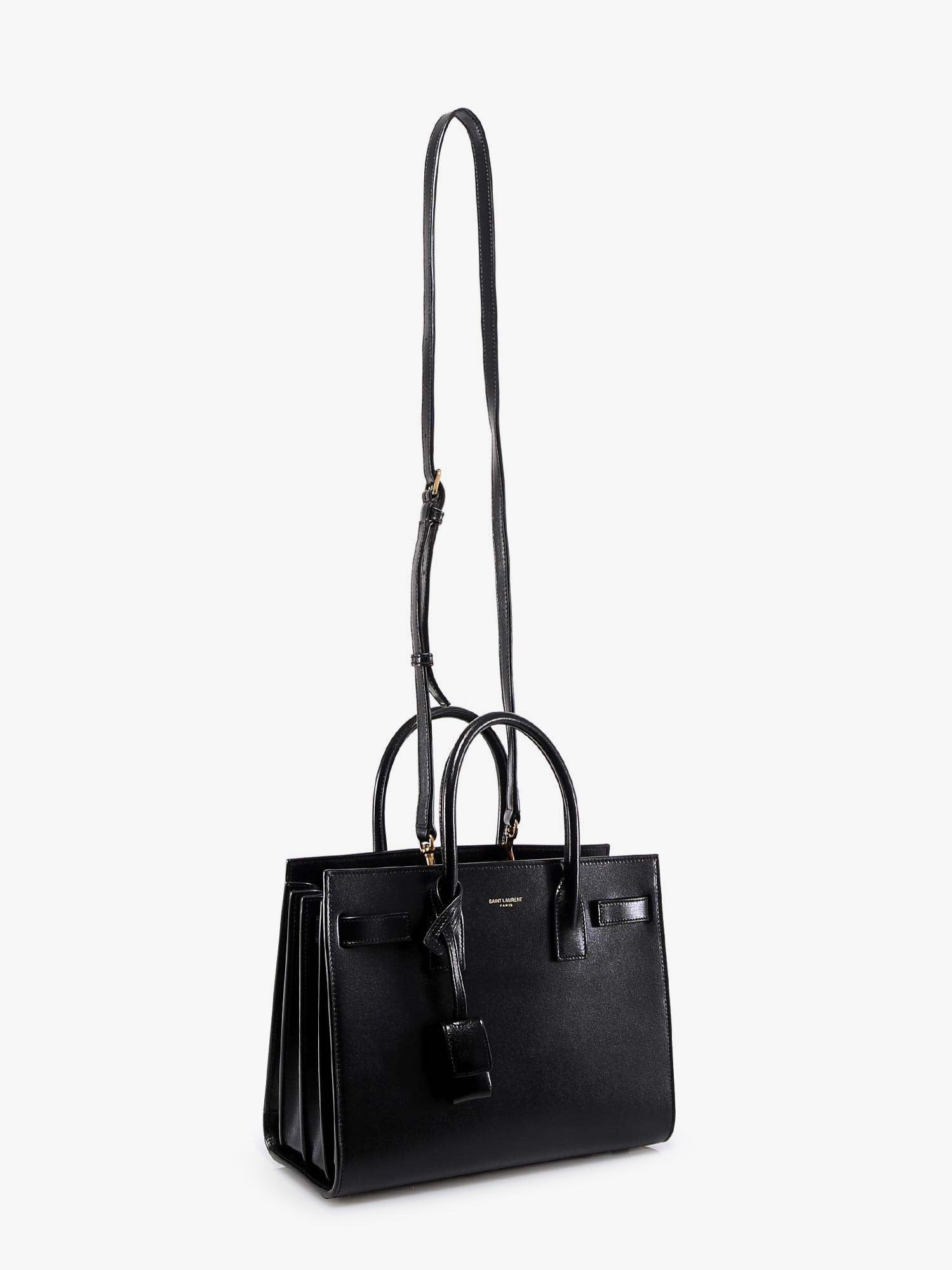 Saint Laurent Women Baby Sac De Jour Leather Handbag With Padlock - 3