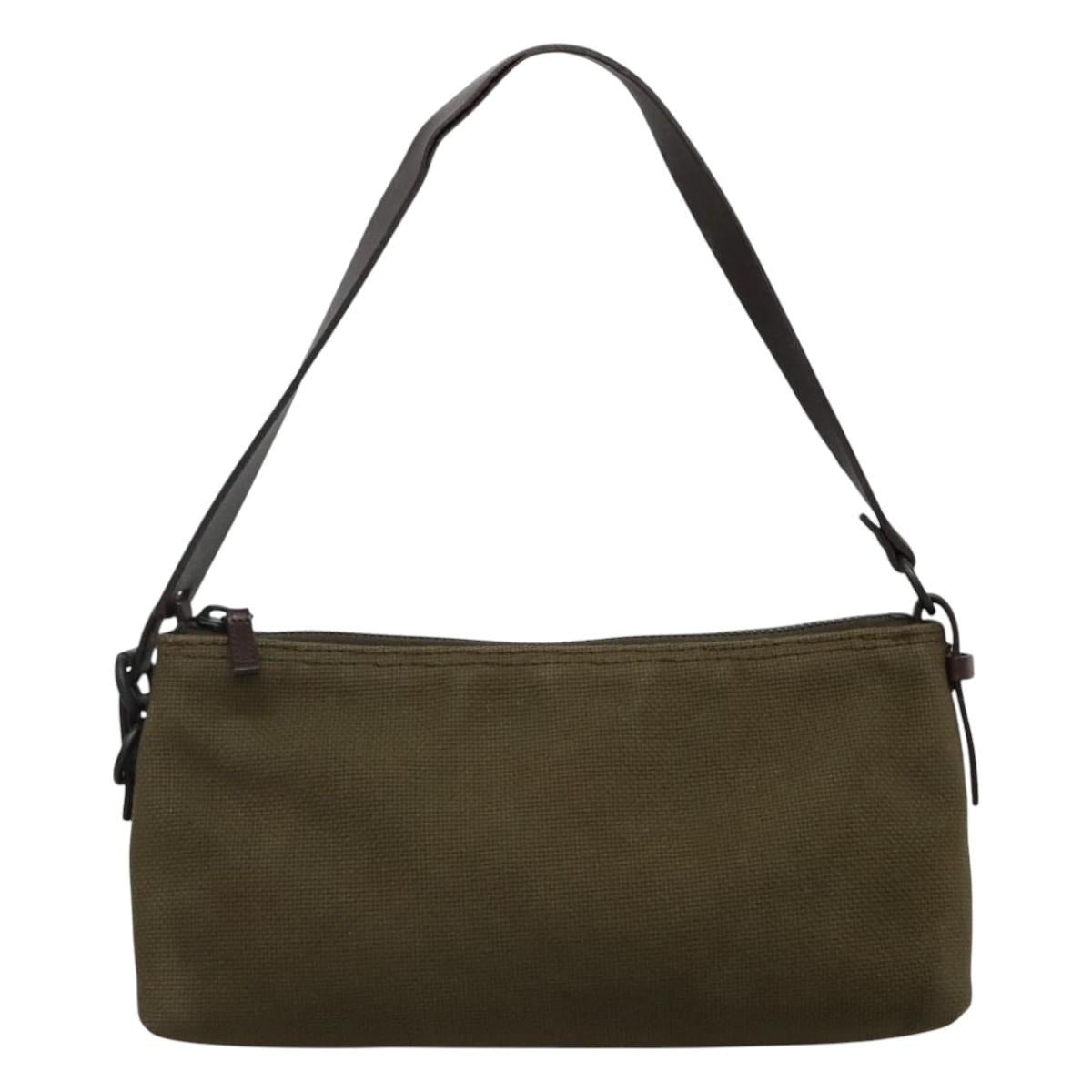 GUCCI Hand Bag Canvas Leather Khaki - 13