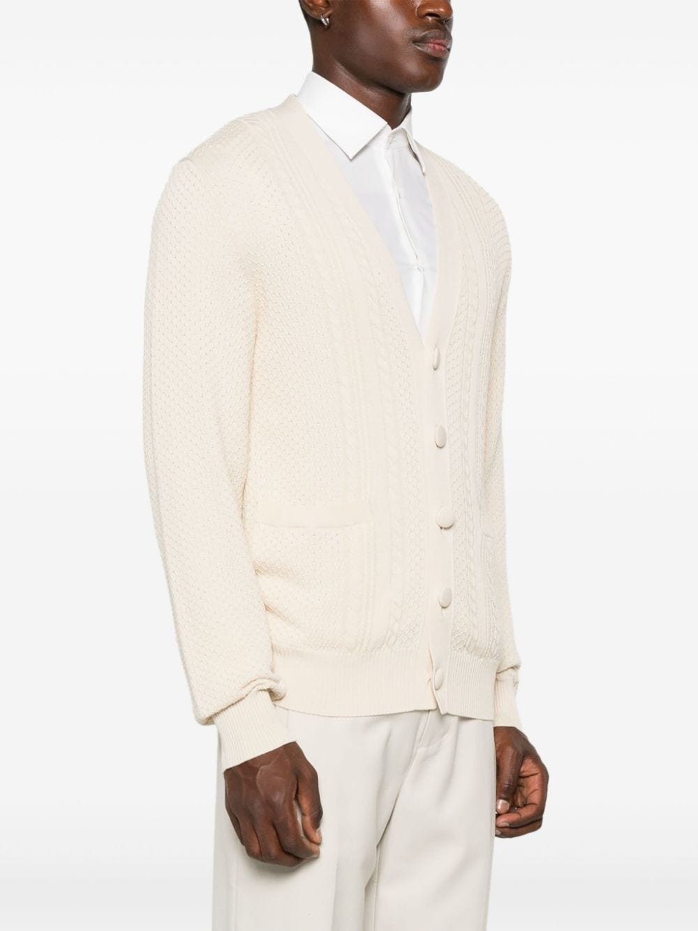 4G cable-knit cardigan - 3