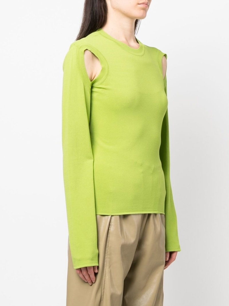 cut-out knitted jumper - 3