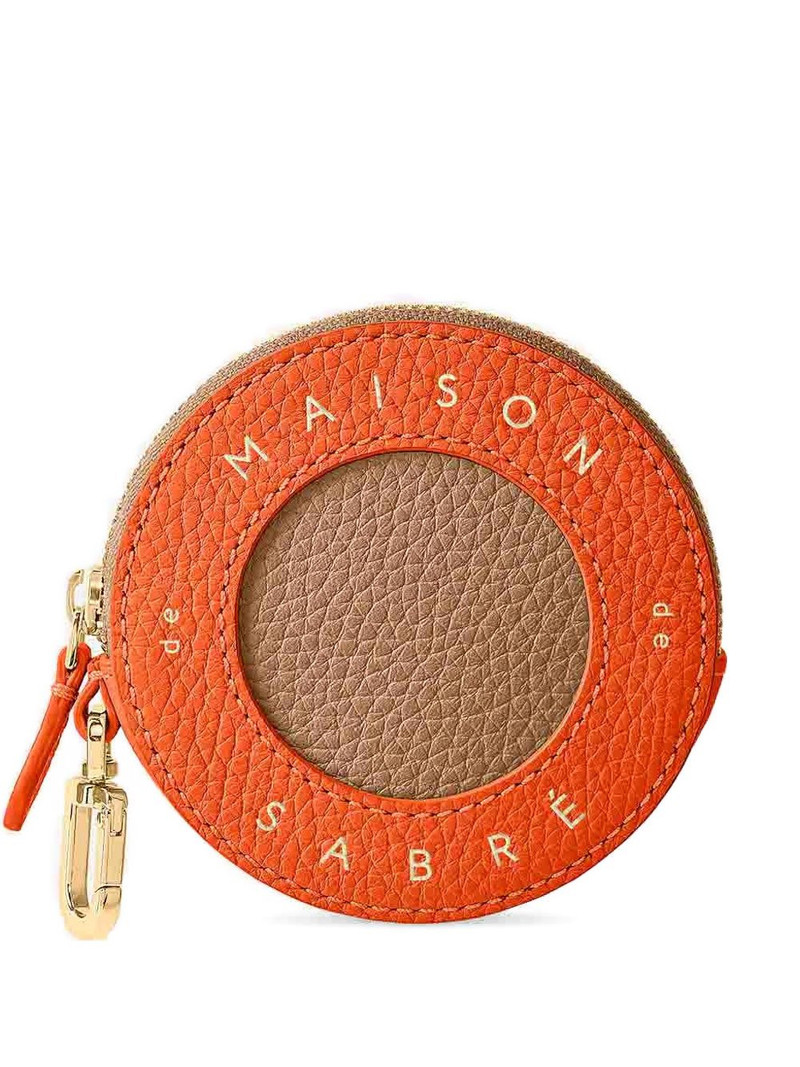 zip round leather coin purse 1