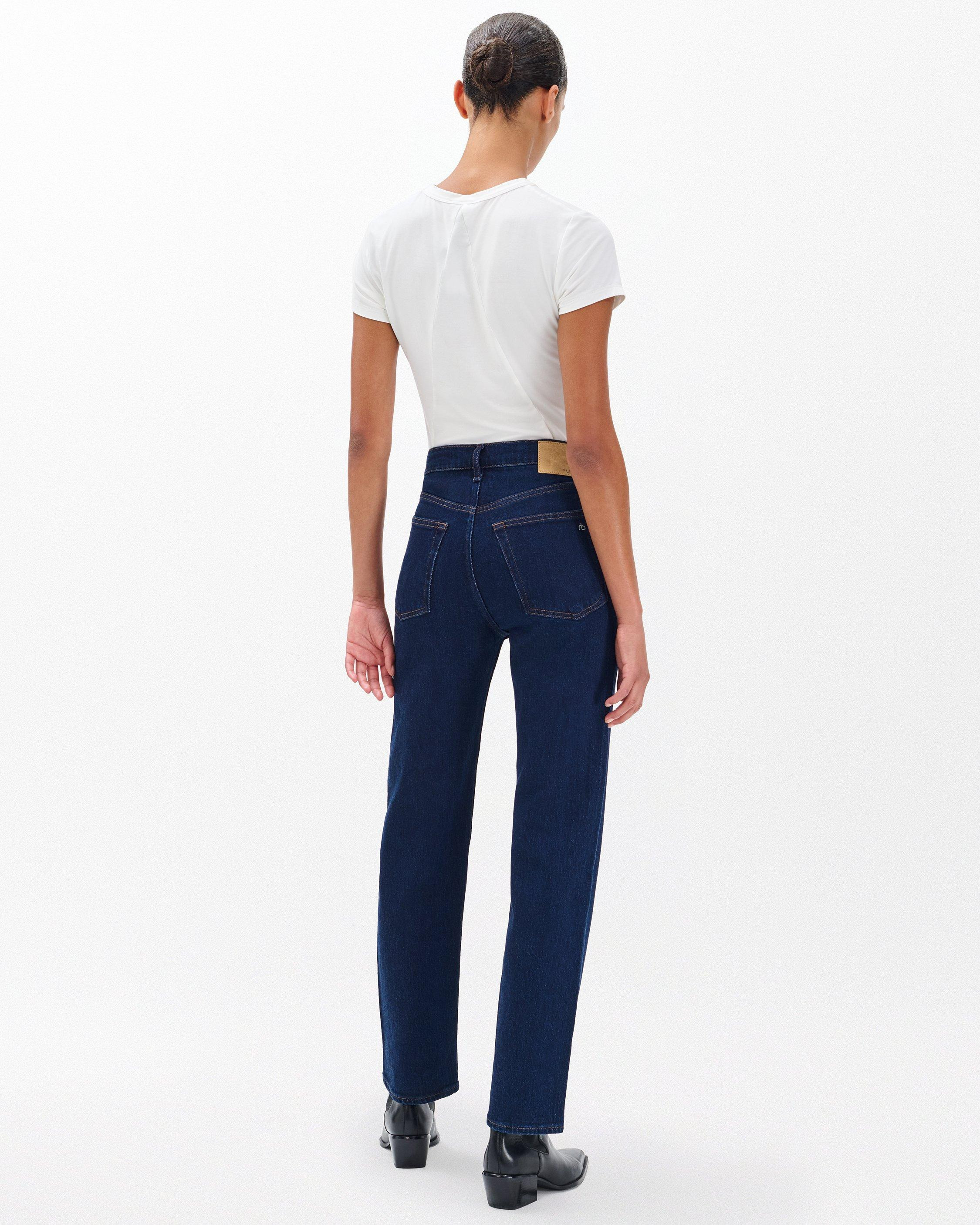 Harlow Ankle Straight Jeans
Vintage Stretch in Rinse - 6