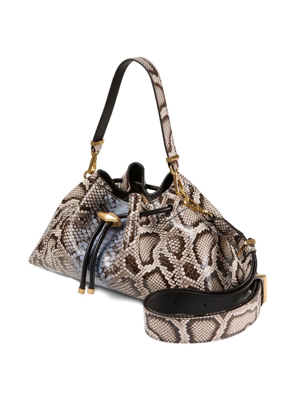 Bon Bon snakeskin drawstring shoulder bag - 3