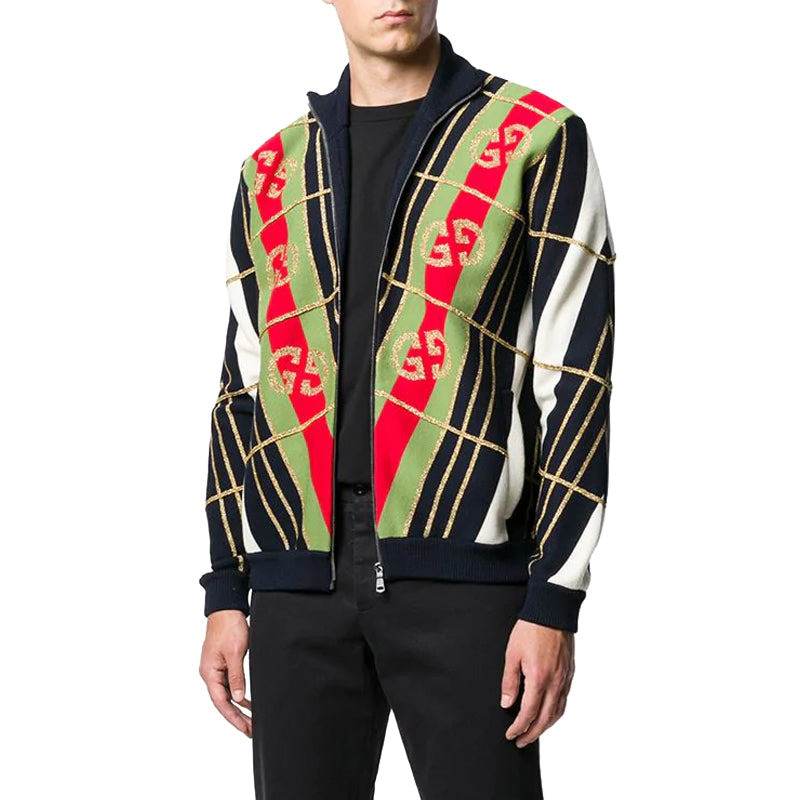 GUCCI Gucci Bomber Knit Jacket 'Multicolor' 571558-XKAQD-4548 outlook