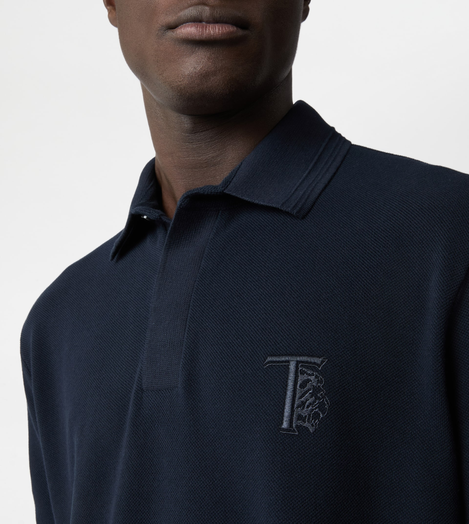 POLO SHIRT IN PIQUET - BLUE - 4