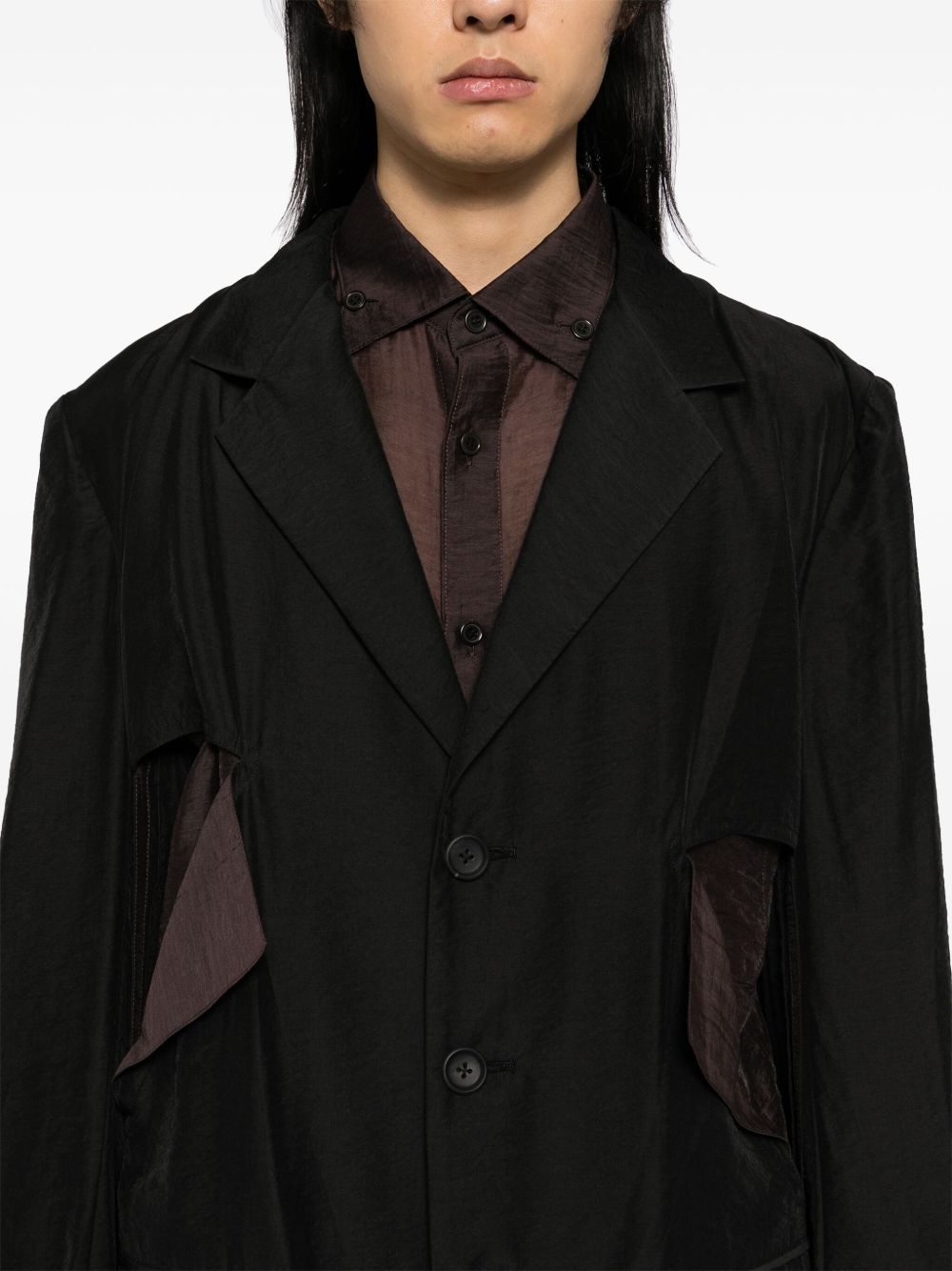 cut-out blazer - 5