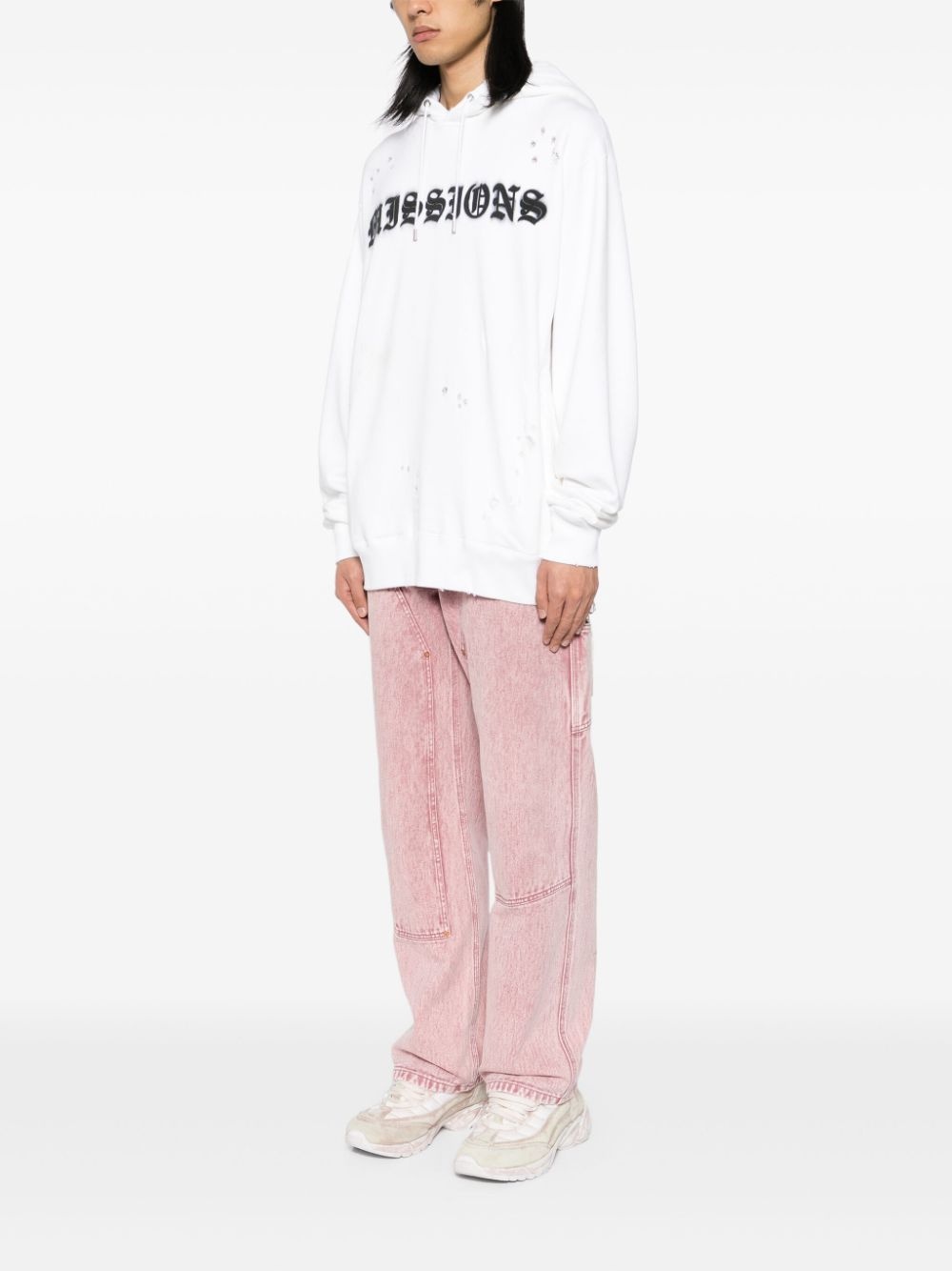 logo print hoodie - 3
