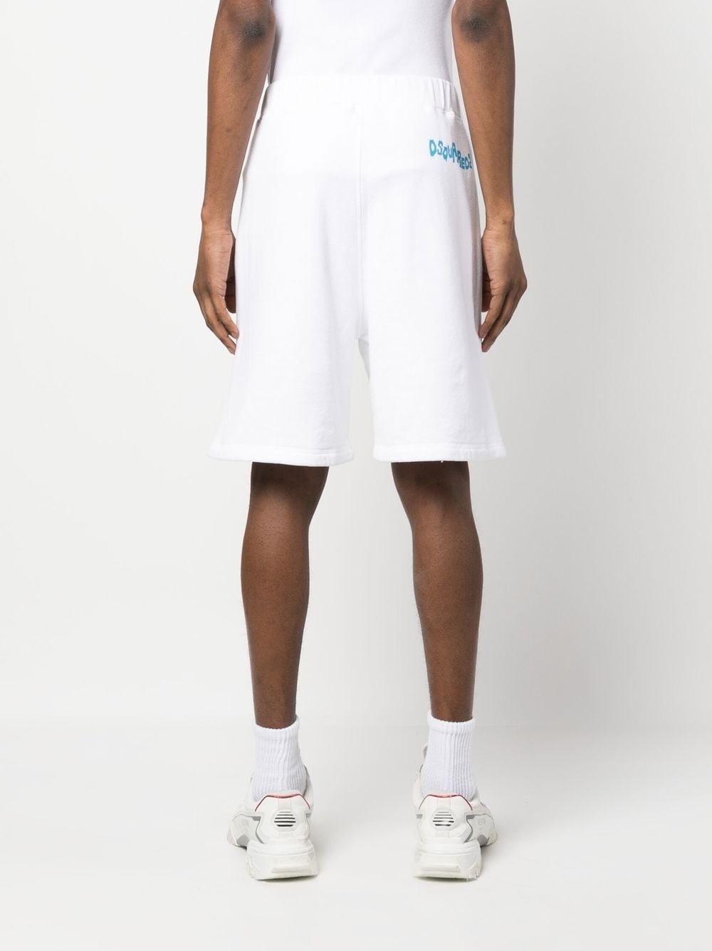 logo-print cotton shorts - 4