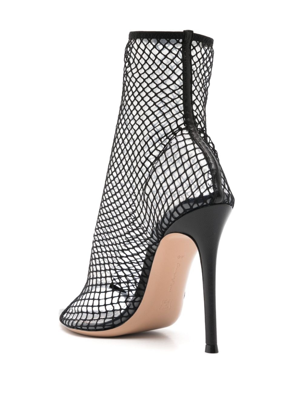 mesh-design pointed-toe boots - 3