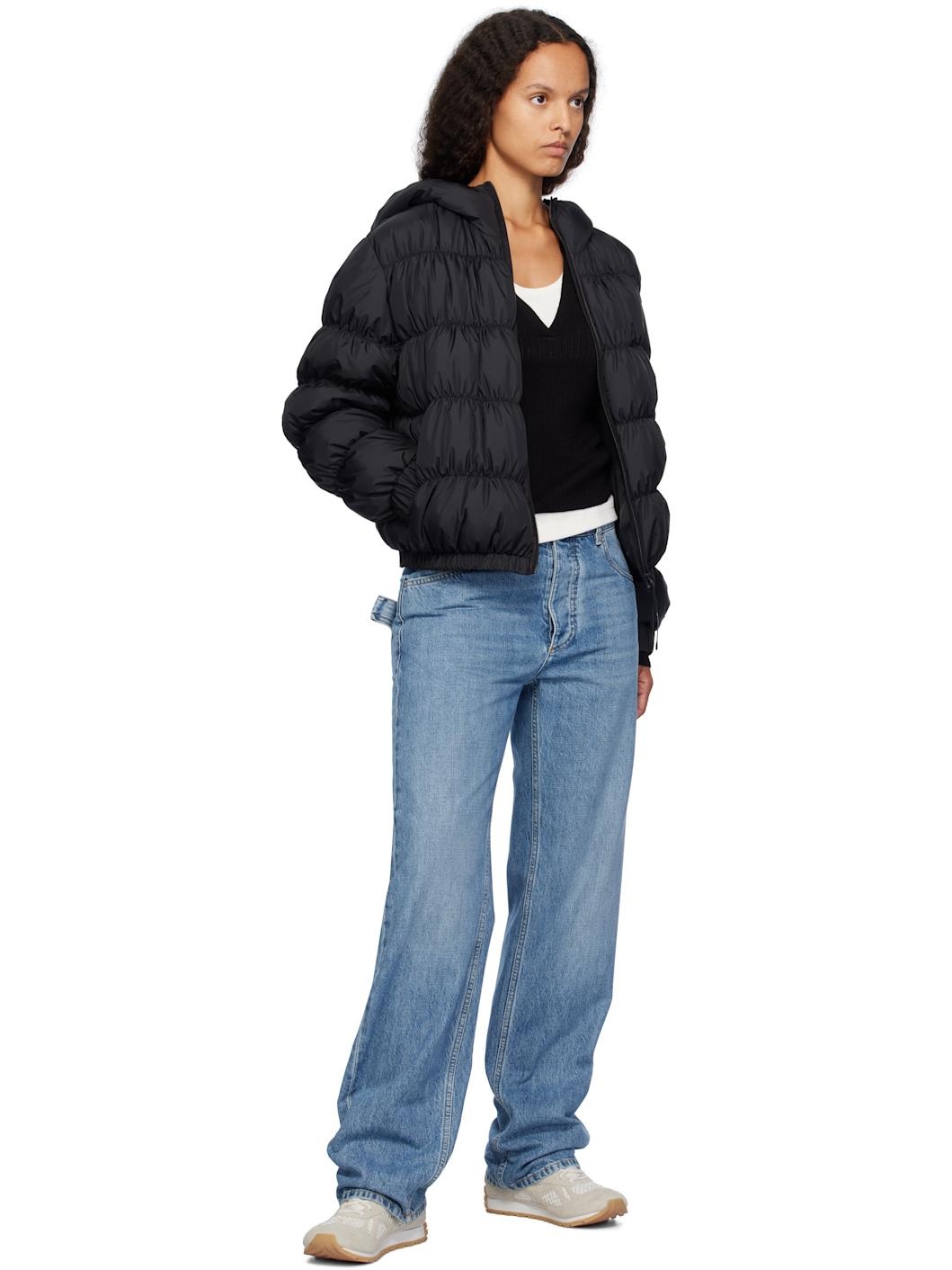 Black Medonte Short Down Jacket - 5