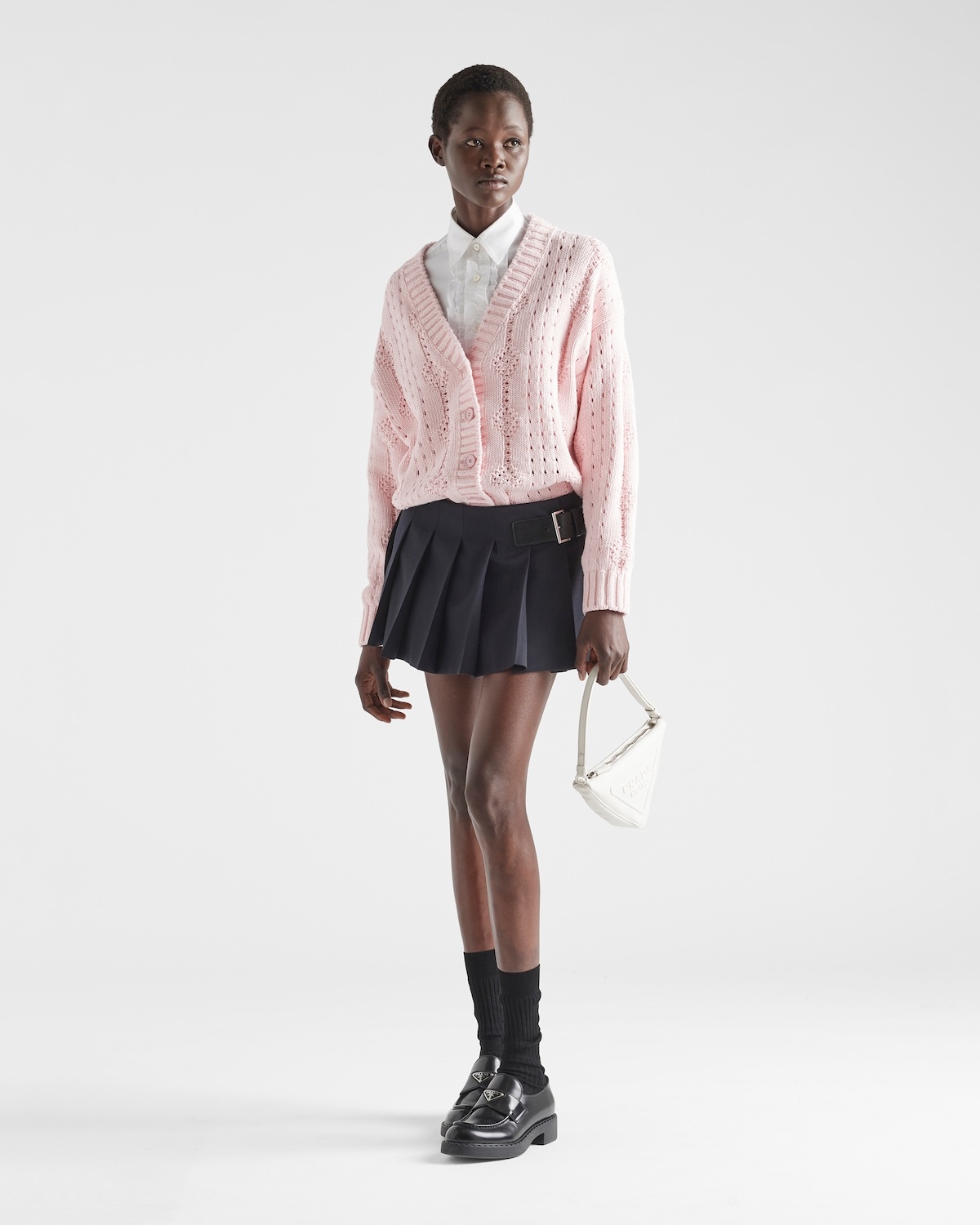 Openwork knit cotton cardigan - 2