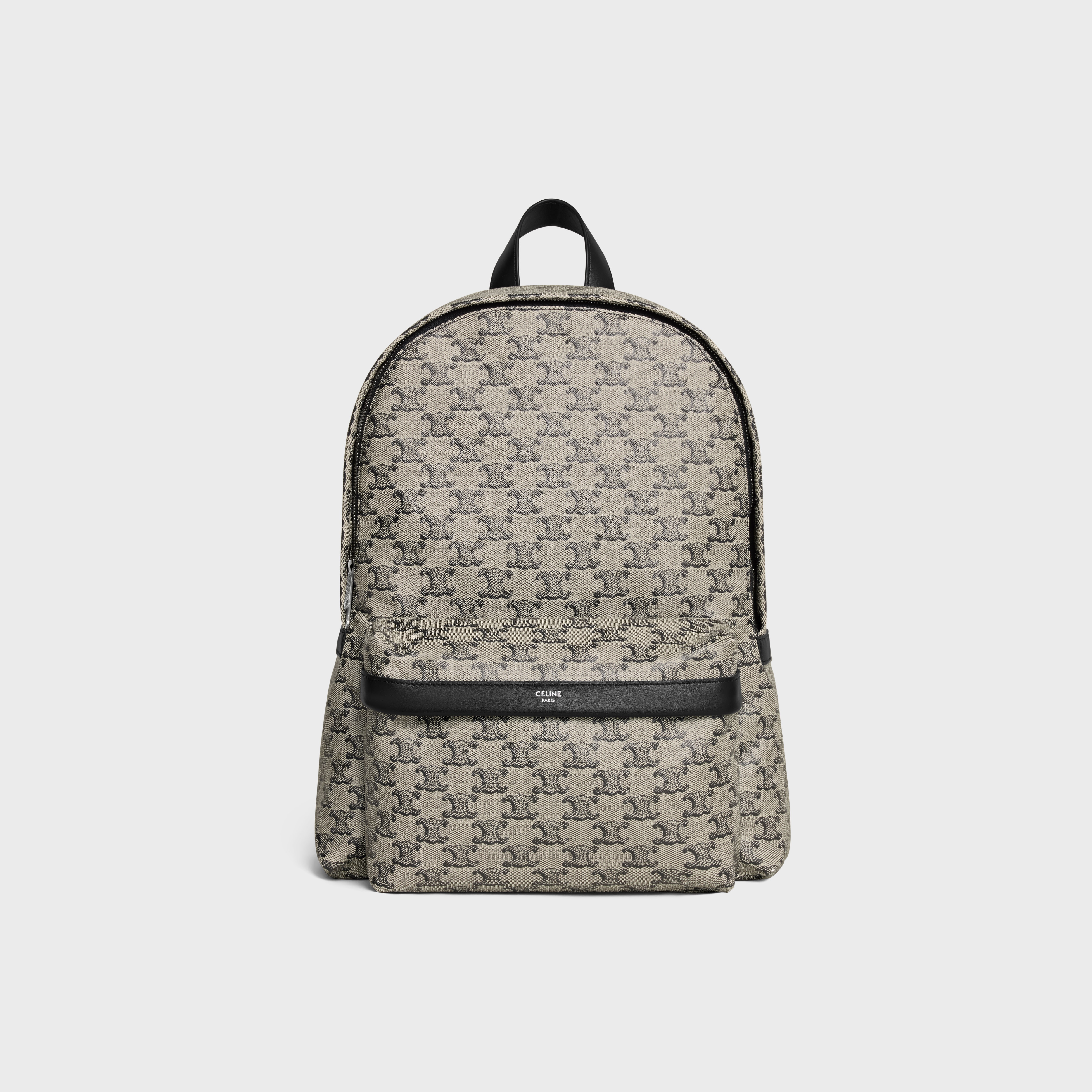 Medium Backpack in TRIOMPHE CANVAS AND CALFSKIN - 1