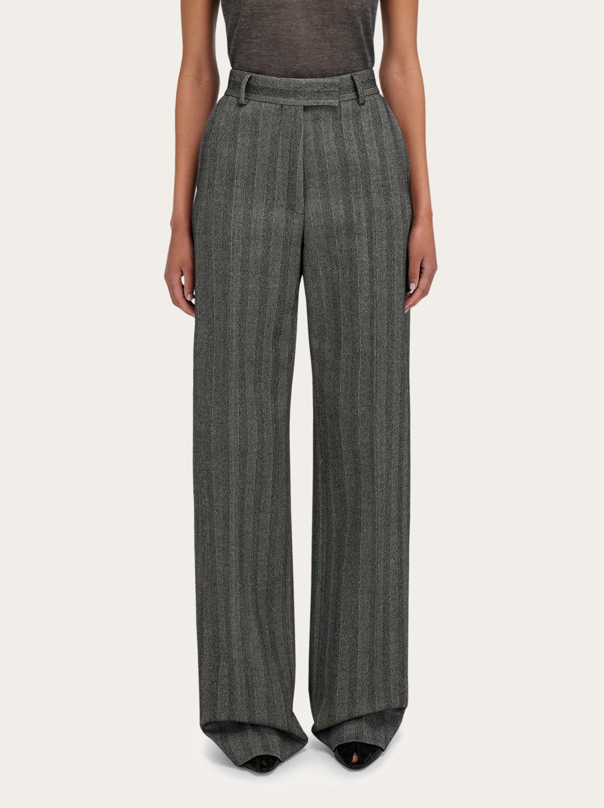 Tailored trouser in chevron - 2
