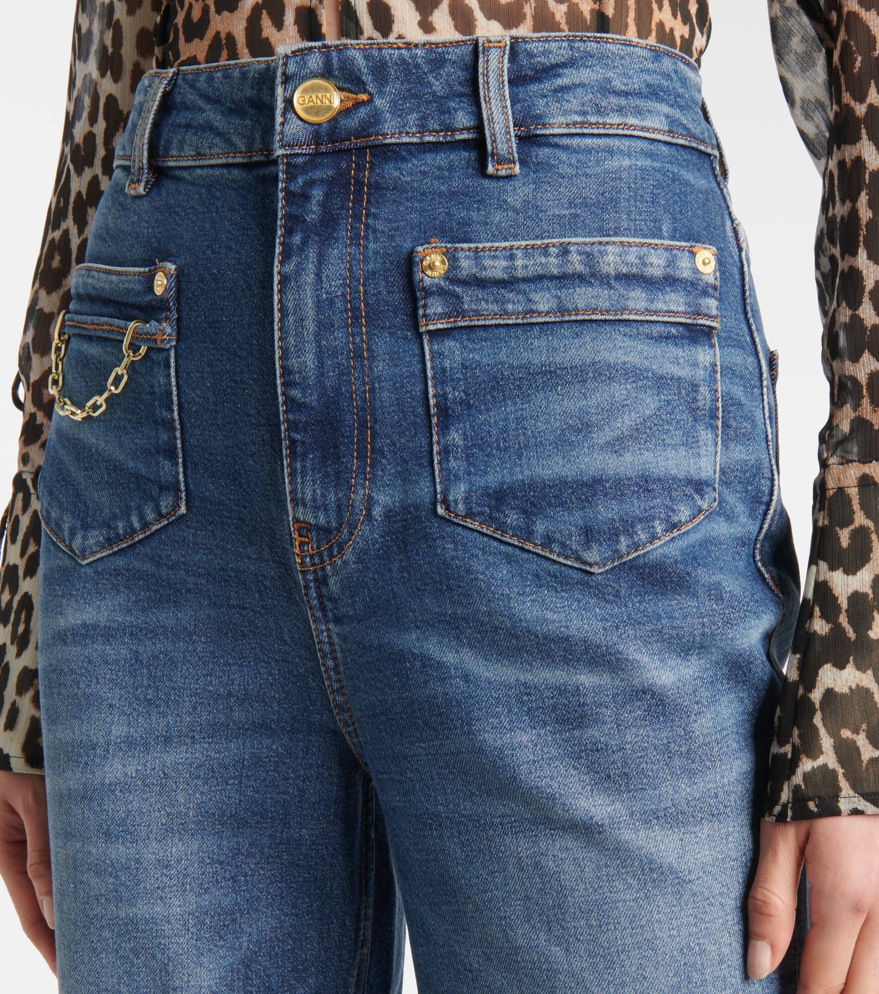 Blue Future Goddi high-rise flared jeans - 4