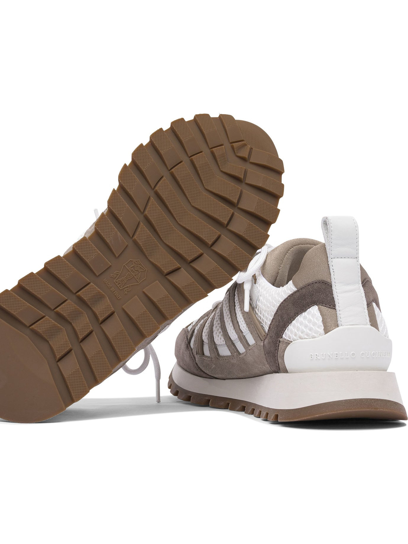 Brunello Cucinelli Suede And Techno Fabric "runners" Sneaker With Shiny Loop Detail - 5