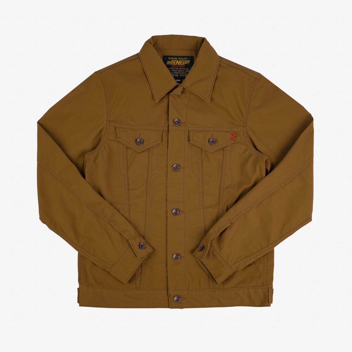 IHJ-133-BRN 10oz TC Duck Modified Type III Jacket - Brown - 1