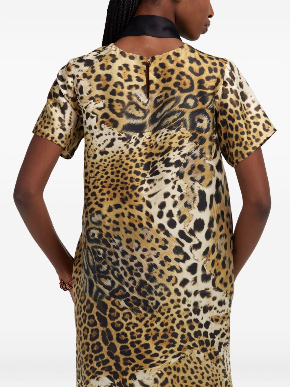 leopard-print mini dress - 5