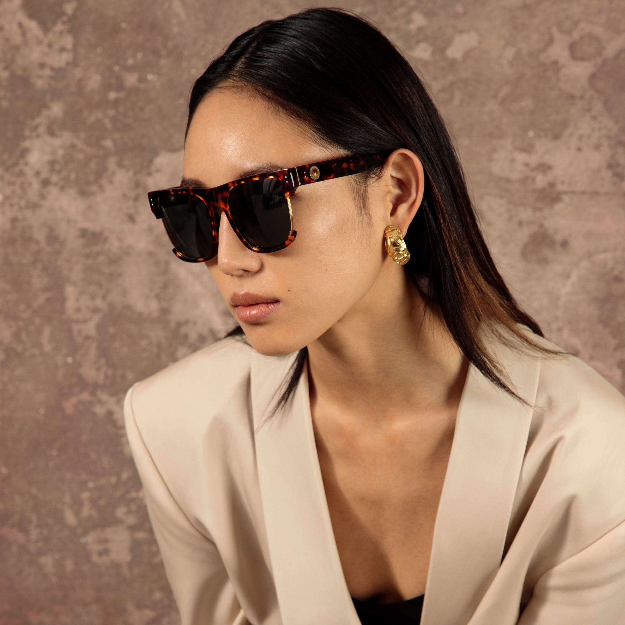 MEN'S LOMAS D-FRAME SUNGLASSES IN TORTOISESHELL - 5