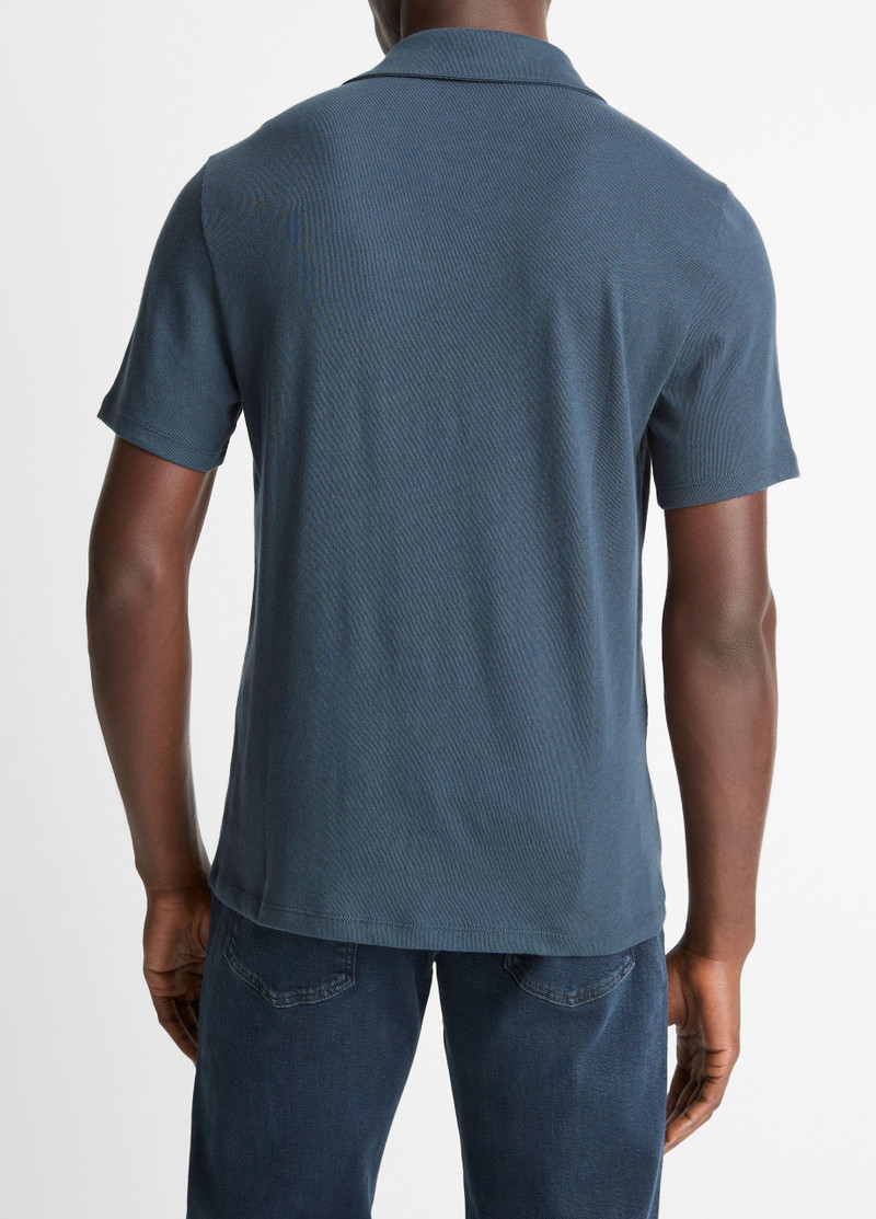 Vince Cotton Johnny-Collar Polo Shirt outlook