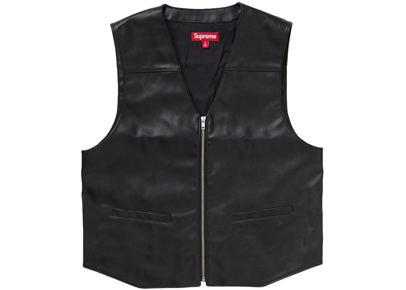 Supreme Toy Machine Faux Leather Vest Black - 2