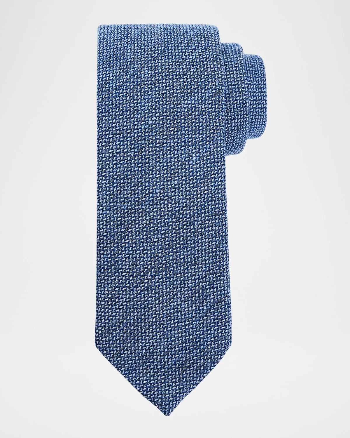 Men's Textured Wool and Silk Tie - 1