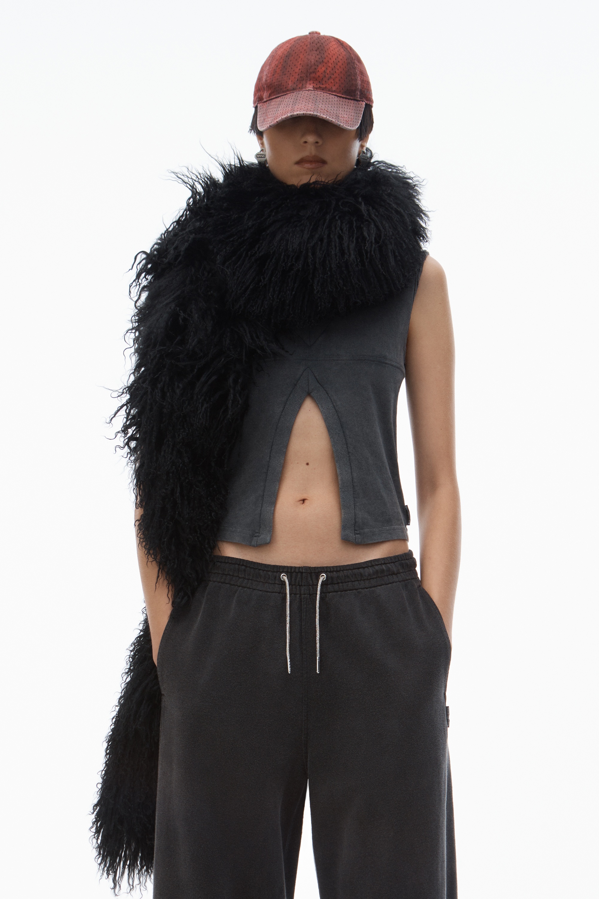 Sweatpant in Cotton Terry with Crystal Hotfix Drawcord - 6