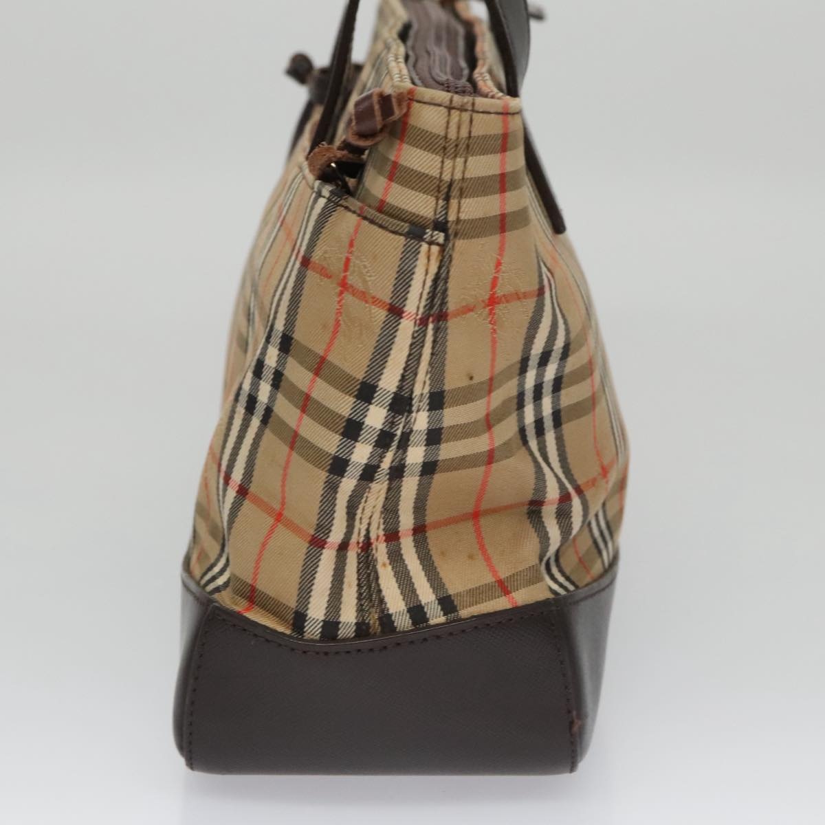 Burberry Nova Check Hand Bag Canvas Black Beige - 5