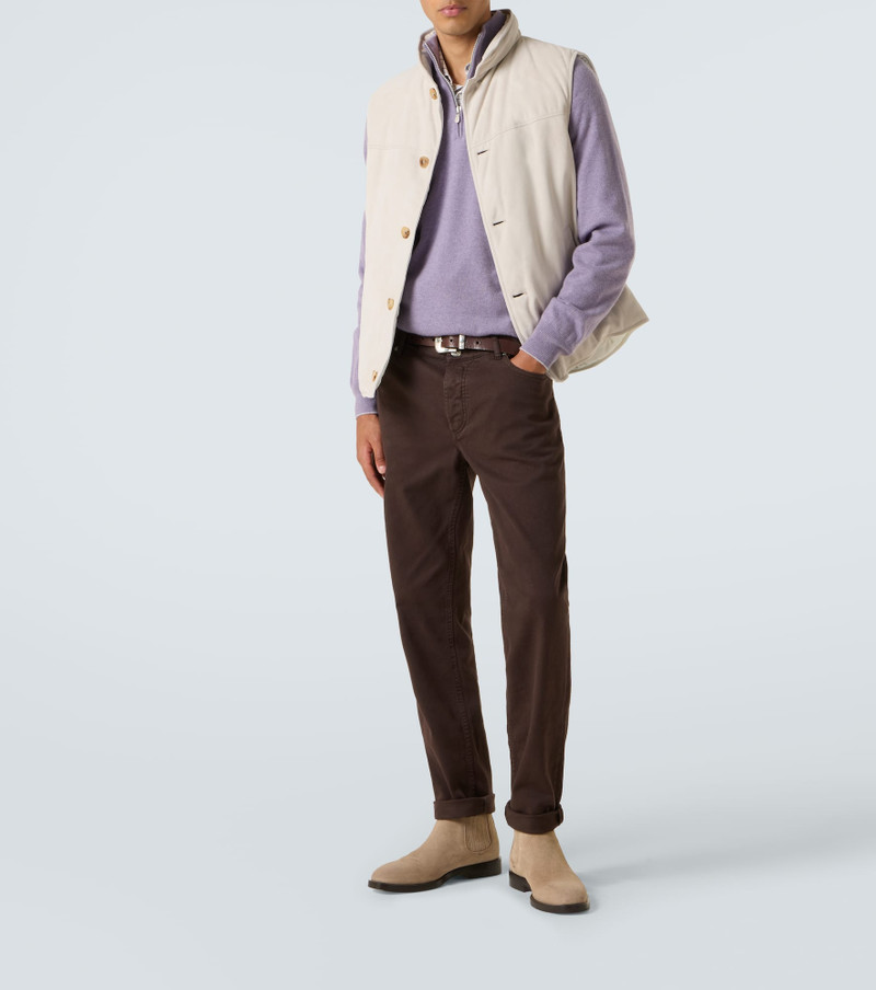 Brunello Cucinelli Suede down vest outlook
