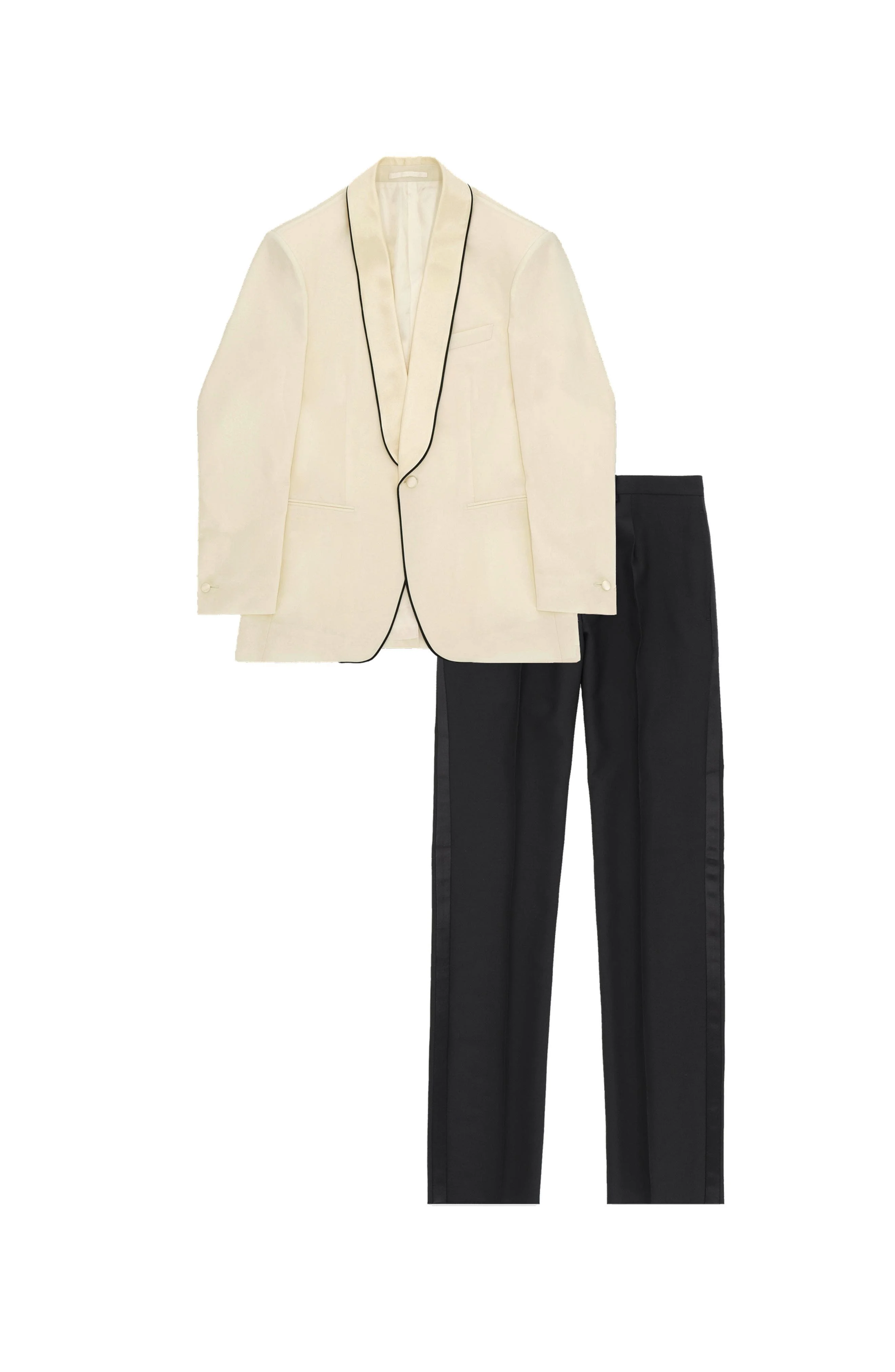 Fortela Fresco Wool Single-Breasted Tuxedo Suit in Ecru at Nordstrom - 1