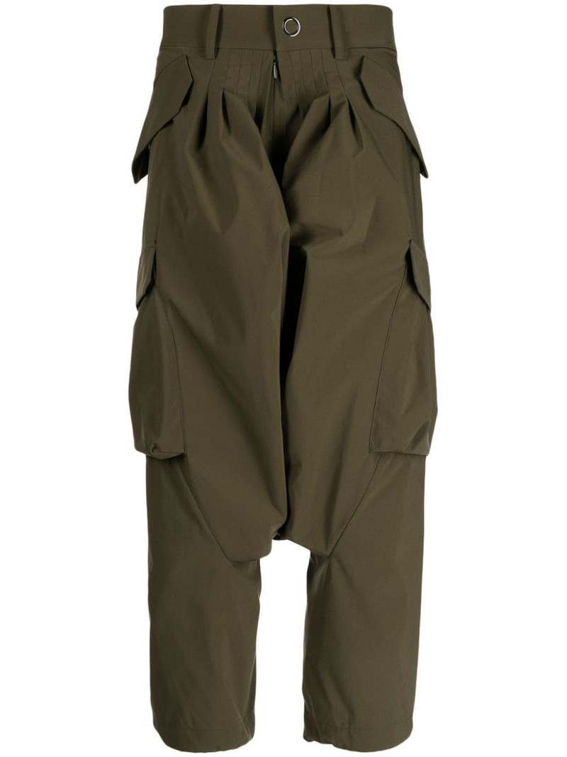 drop-crotch cargo trousers 1
