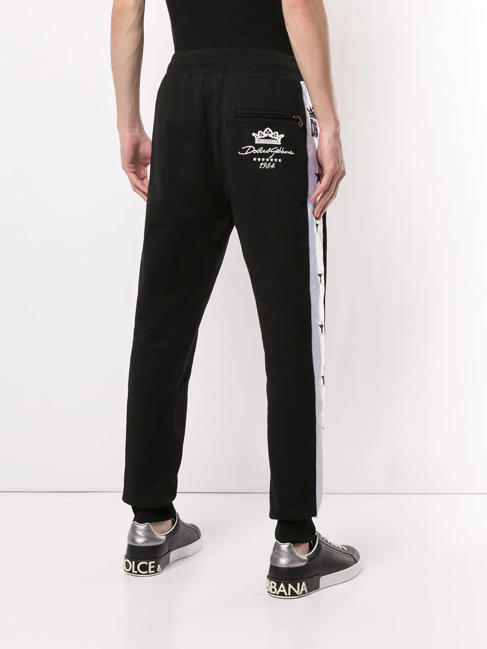 contrast stripe track trousers - 4