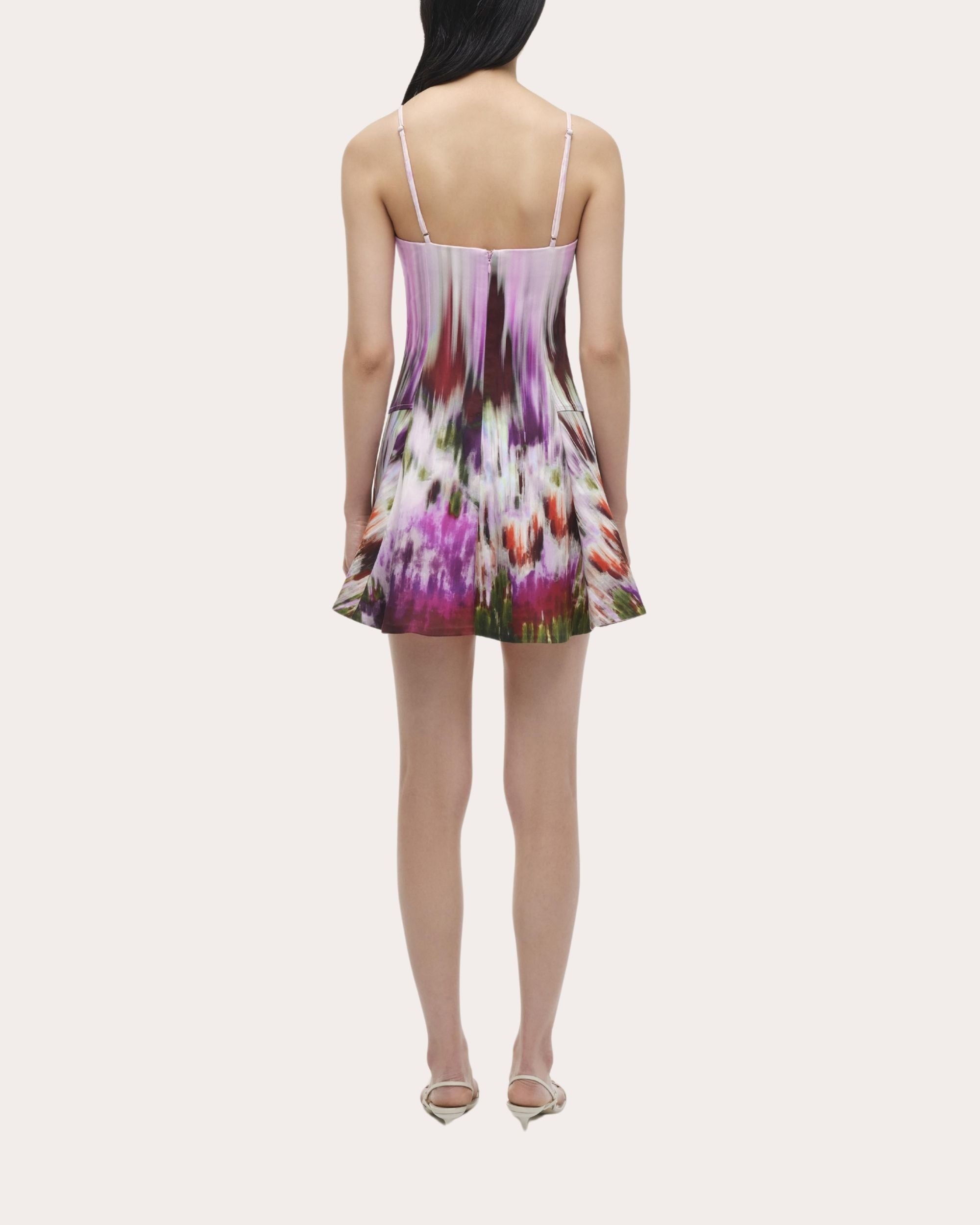 Judie Abstract Sateen Fit & Flare Mini Dress - 2