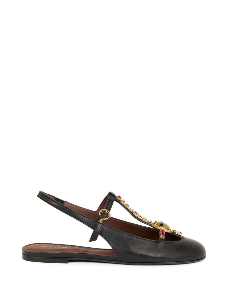 rhinestones slingback leather sandals 1