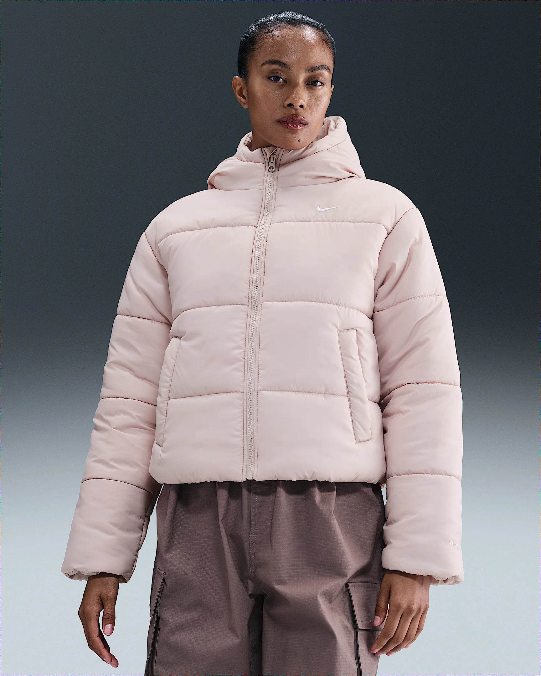 Nike Sportswear Classic Puffer Women's Therma-FIT Loose Hooded Jacket - 1