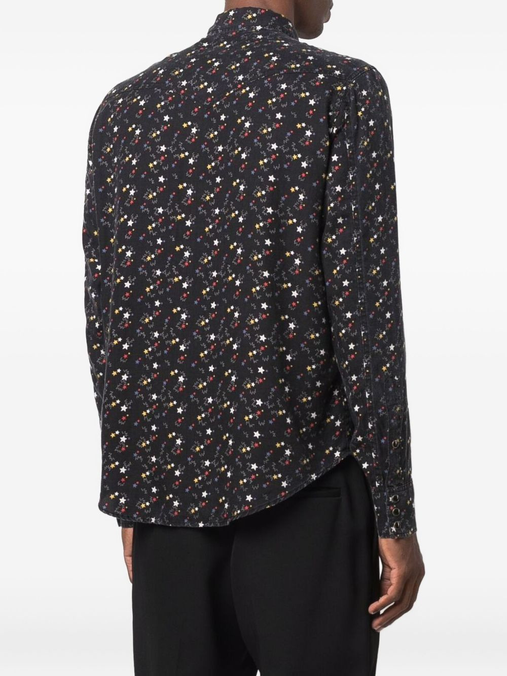 star-print press-stud shirt - 4