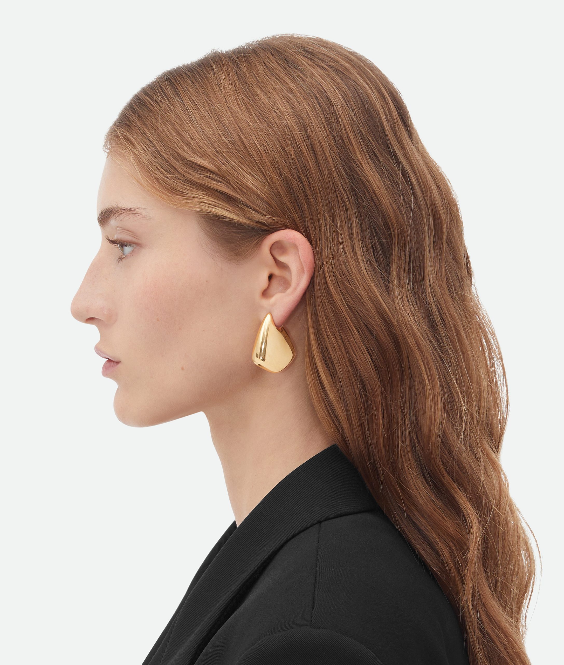 Bottega Veneta – Small Fin Earrings Gold - 3