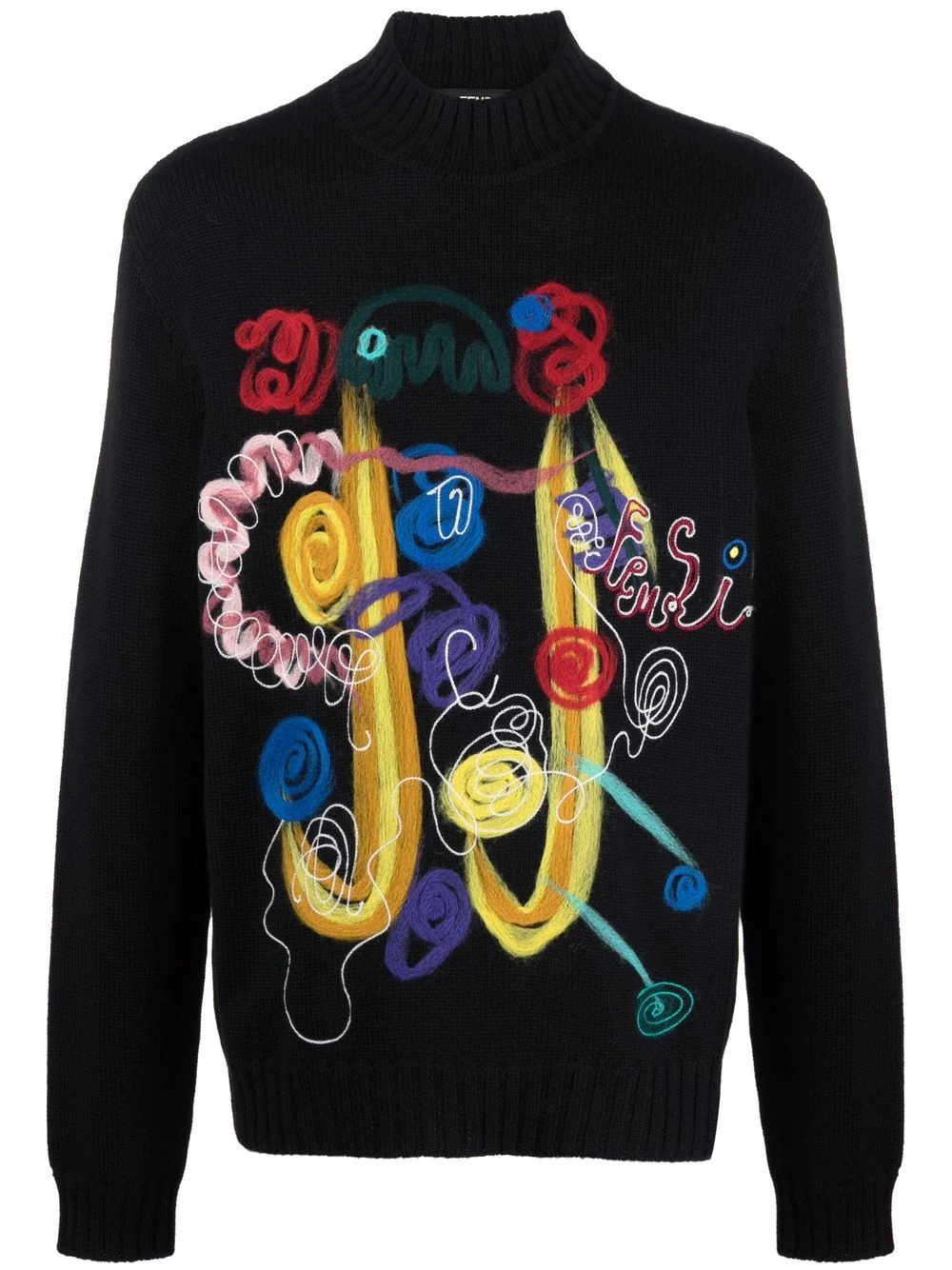 x Noel Fielding abstract print knitted jumper - 1