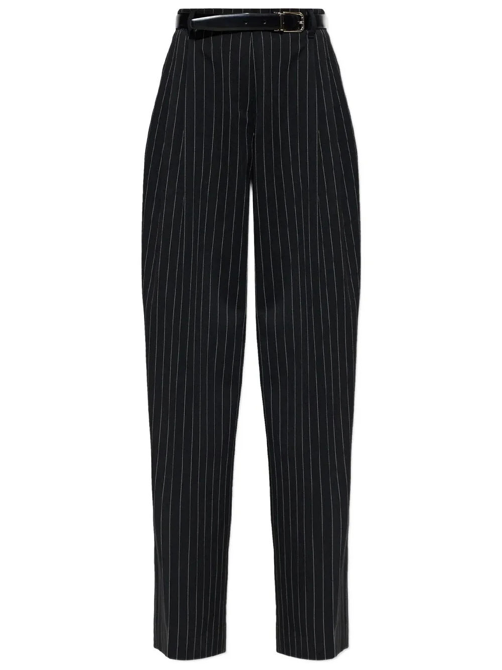 Pinstriped Wool Trousers - 1