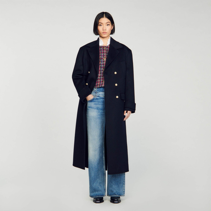 Sandro LONG DOUBLE-BREASTED COAT outlook