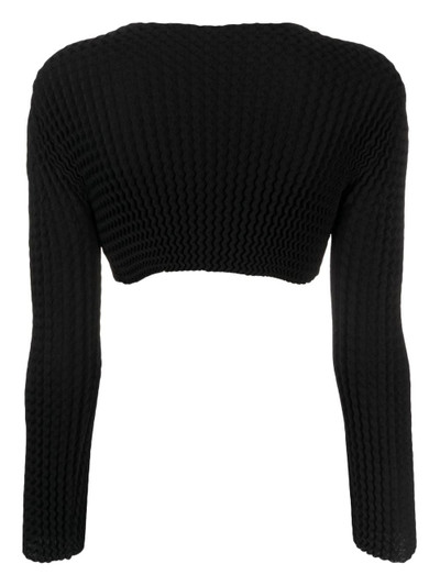 ISSEY MIYAKE plissÃ© cropped top outlook