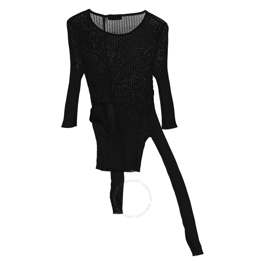 Atlein Ladies Black Front Knot Top - 7